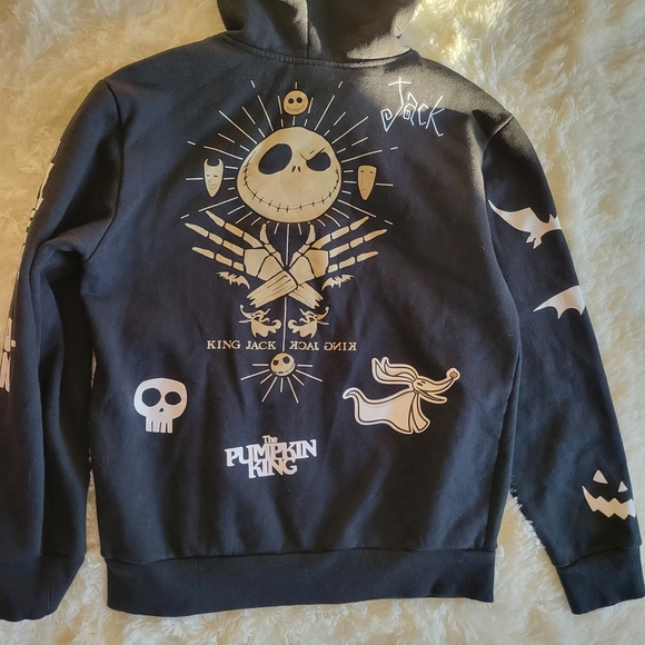 Disney Jack Skellington Hoodie - Black and Orange - Picture 3 of 5